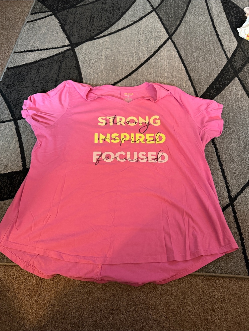 tek gear Pink Short-Sleeve Tee with Motivational Graphic